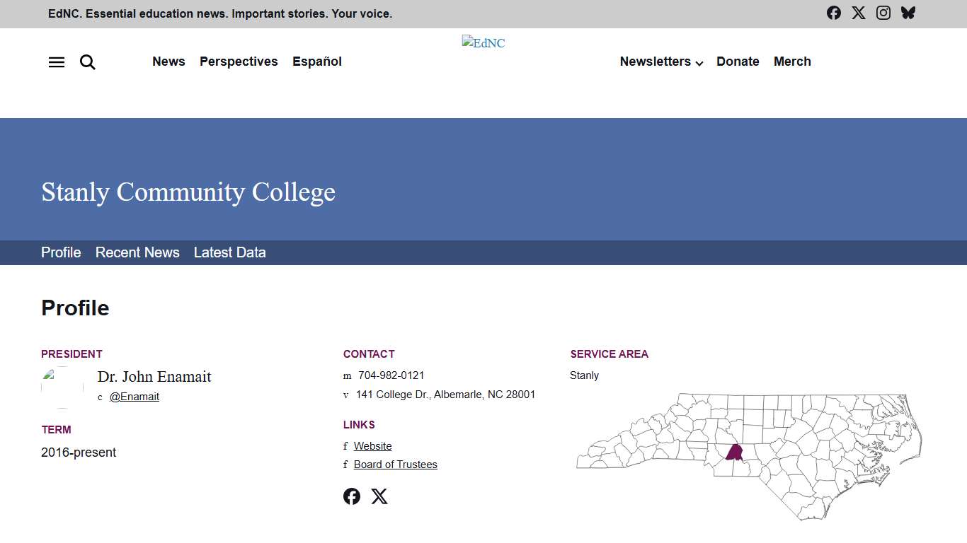 Stanly Community College - EdNC